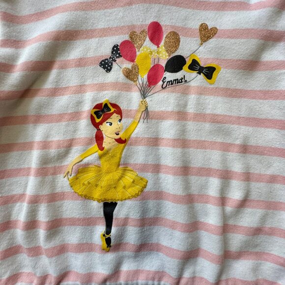 EMMA WIGGLE The Wiggles Girls Hoodie Sweatshirt  5 5T Ballet Graphic Pink Sweate - Picture 3 of 8